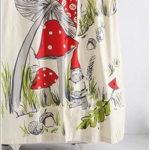 Boho/ vintage garden gnome shower curtain with matching rug